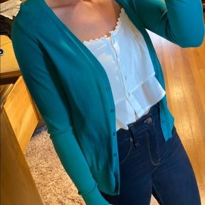 LOFT turquoise cardigan
